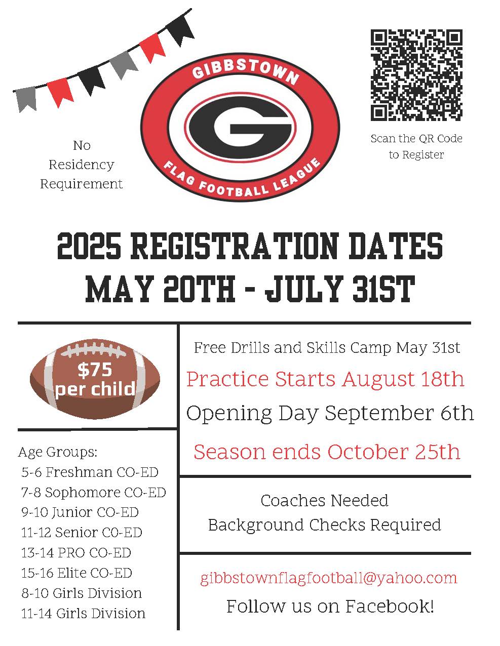 Flag Registration Flyer 2025
